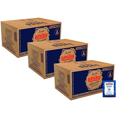 Imagem de Kit 3 Adoçante Dietético em Pó União Sache 600mg 400 un.