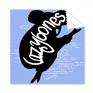 Imagem de Pano de limpeza natural preto com desenho de bicho-preguiça de animais, 5 peças