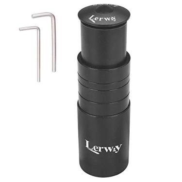Imagem de LERWAY Extensor de haste de guidão MTB com chave sextavada para garfo de 28,6 mm, alumínio preto