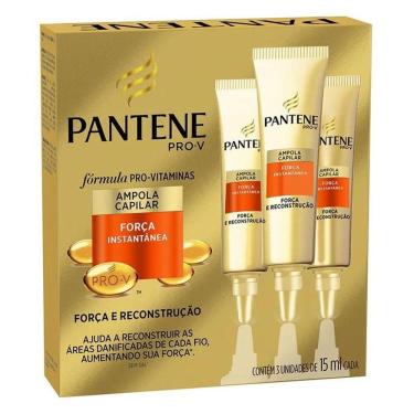 Imagem de Ampola Pantene Força Reconstrução Com 3 Unidades De 15Ml