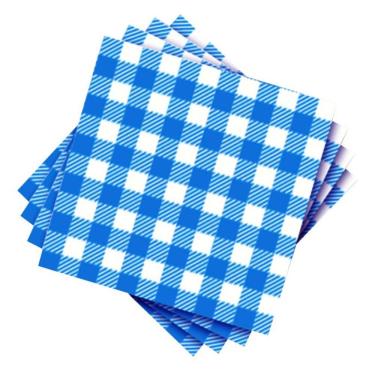 Imagem de Guardanapo de Papel Xadrez Azul Escuro 30cm x 31cm - 50 Unidades