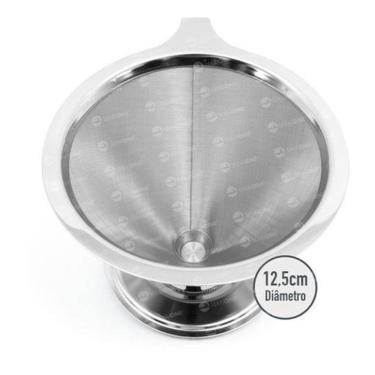 Imagem de Coador De Café Aço Inox Filtros De Café 6 Xicaras