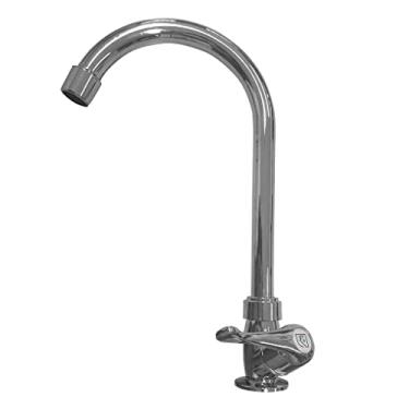 Imagem de Torneira de Cozinha de Bancada Bica Móvel Super Alta 1/4" Volta - Ametista Cromado