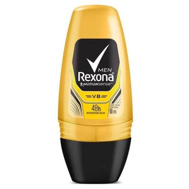 Imagem de Desodorante Antitranspirante Roll On Men V8 50 mL Rexona Branco