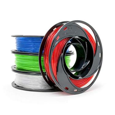 Imagem de Gizmo Dorks Filamento PETG para impressoras 3D 1,75 mm 200 g, pacote com 4 cores - azul, verde, transparente, vermelho