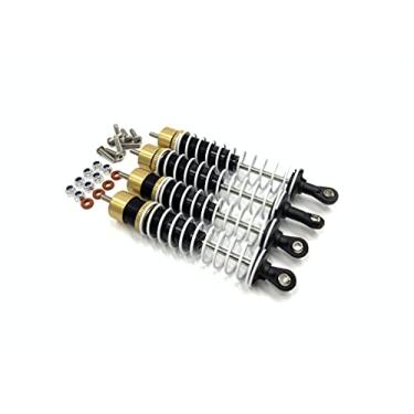 Imagem de Amortecedores de alumínio 4 peças para Tamiya CW-01 Chassis Lancheira Meia-Noite Abóbora Mitsubishi Montero