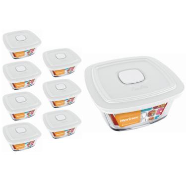 Imagem de Pote Vidro Quadrado Facilita Vap Com Tampa 2L Marinex 7Un