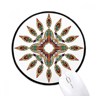 Imagem de DIYthinker Tapete de mouse assimétrico da cultura religião alfandegária desktop escritório tapete redondo para computador