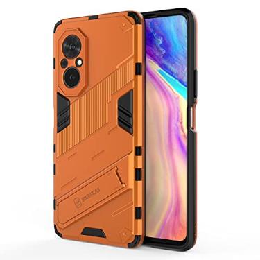 Imagem de YUNCHAO Caixa de telefone Para honra 50 SE/Huawei Nova 9 SE Punk Armour 2 em 1 PC + TPU Case à prova de choque com suporte invisível capa para celular