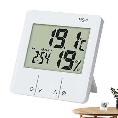 Imagem de Termômetro para temperatura ambiente | Termômetro interno Higrômetro digital,Medidor de umidade de termômetro de quarto para escritório de quarto de bebê, registros máximos mínimos Fovolat