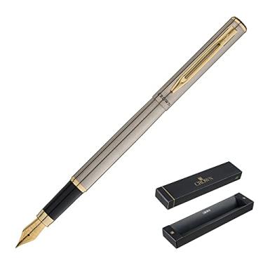 Imagem de Caneta Tinteiro Crown Capricci Corpo Prata - Escrita