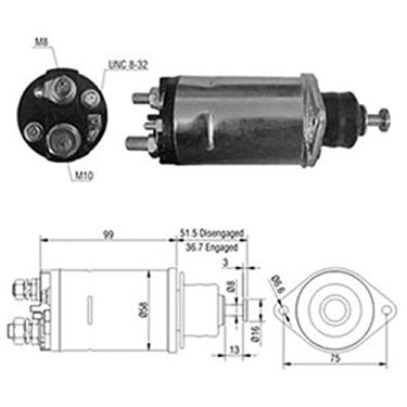 Imagem de Automatico Partida Blazer 6.2 6.5 Express 6.5 Jimny 6.2 P Truck Suburban Van 6.2 6.5 Referencia 10456454 Partida 1113269 1113270 1113295 1113296