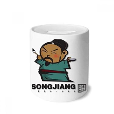 Imagem de DIYthinker The Outlaws of Marsh Songjiang caixa de dinheiro de cerâmica porta-moedas presente de cofrinho