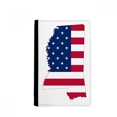 Imagem de Mississippi USA Mapa Estrelas Listras Bandeira Formato Passaporte Notecase Burse Carteira Carteira Carteira Carteira Porta-cartão