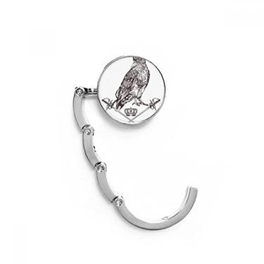 Imagem de Gancho de mesa de águia espada coroa animal estilo barroco gancho decorativo fecho dobrável gancho