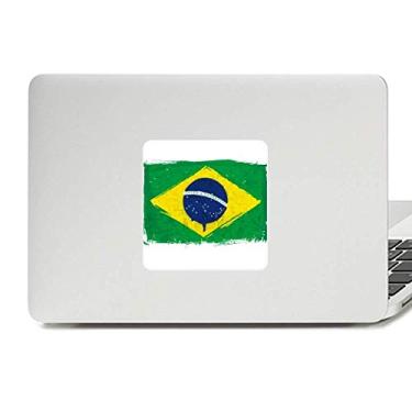 Imagem de Adesivo de vinil Pintado à mão Bandeira do Brasil Paster Laptop Decoração PC