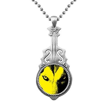 Imagem de OFFbb-USA Lobo Wild Eye Art Deco Presente Fashion Pingente Joias Música Torque Hangtag