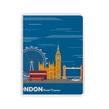 Imagem de London Eye Double Decker Buses Graffiti Caderno Diário Capa Macia