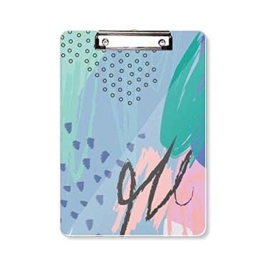 Imagem de Happy Abstract Plants Art Pattern Prancheta pasta, bloco de escrita A4