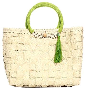 Imagem de Bolsa biro 2422 palha qd. det alça encapada botão ping. 1078999