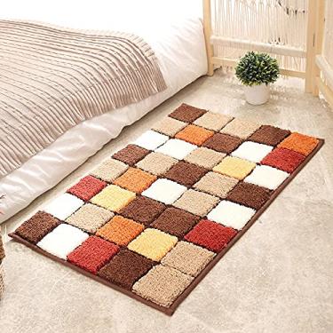 Imagem de jia cool Tapete de banheiro Corlap antiderrapante, ultramacio, aconchegante e resistente à água, tapete de chuveiro grosso e peluciado, tapetes de microfibra, lavagem à máquina, tapete de banheiro (49,7 x 119,2 cm de vida útil)