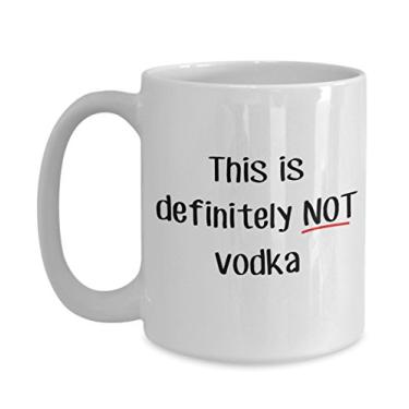 Imagem de Caneca Definitely Not Vodka – Caneca de café de cacau quente divertido – ideia de de Natal