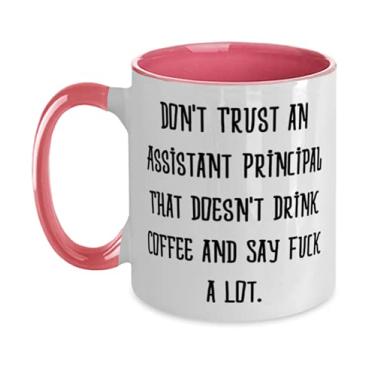 Imagem de Unique Idea Assistant principal, Don't Trust an Assistant Principal That, Assistant principal Caneca de 325 ml da Team Leader