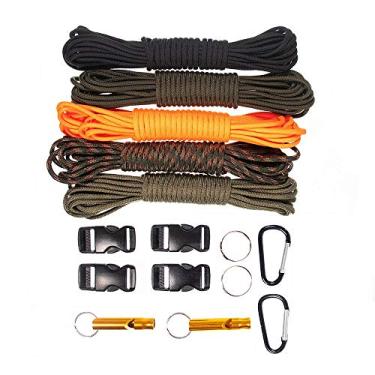 Imagem de Paracord West Coast Tipo III 550/158 kg Paracord – – Kits de artesanato de pulseiras de paraquedista – Corda de sobrevivência ao ar livre – Corda de paraquedas
