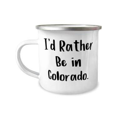 Imagem de Caneca de acampamento Nice Colorado 340 g, I'd Rather Be in Colorado, ideia única de presentes para festas