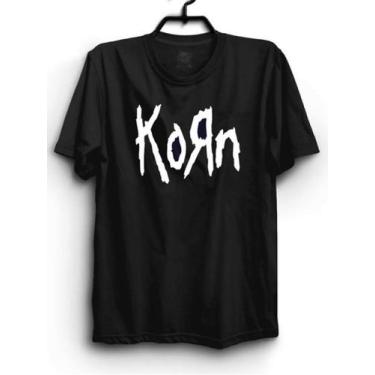 Imagem de Camiseta Banda Rock Korn Logo 100% Algodão Camisa Urgente - Gbj Modas