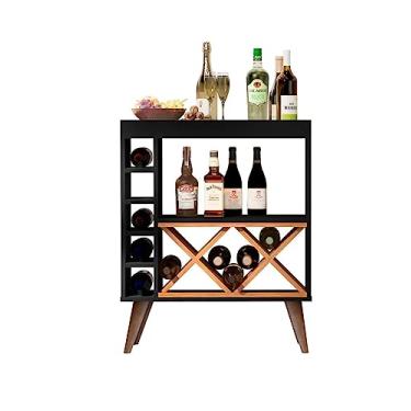 Imagem de Aparador Adega Retrô Pés Palito Shadow Preto/Nature - Comprar Moveis em Casa