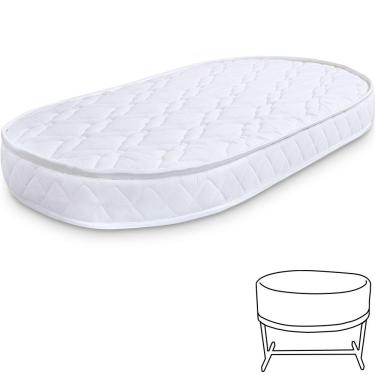 Imagem de Colchão para Moisés Oval de Berço Infantil Bebê Antialérgico 138x68x10cm - BF Colchões