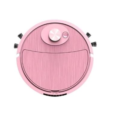 Imagem de robo aspirador inteligente 2 em 1 robo sweeping ele varre e aspira na cor rosa