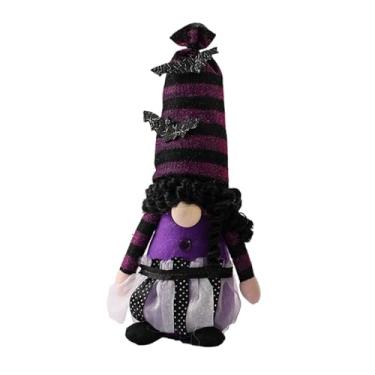 Imagem de Morcego de Halloween Gnomo feito à mão Tomtes Gnomos suecos Nisse Escandinavo para Casa de Fazenda, Cozinha, Outono, Presente de Dia de Ação de Graças, decorações de gnomos de Halloween
