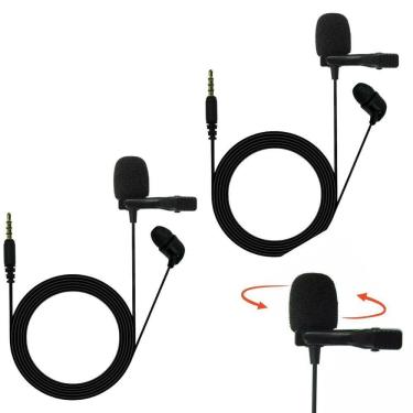 Imagem de Kit 2 Microfones de Lapela JBL CSLM20 P2 - Preto