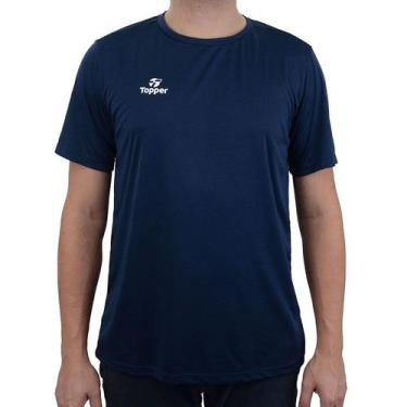 Imagem de Camiseta Topper Masculina Mc Classic Azul Marinho - 432300