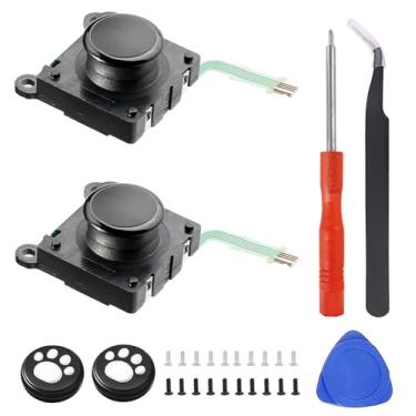 Imagem de CHENLAN 2 pacotes de substituição de joystick botão 3D Rocker analógico polegar substituição para Sony PSV 2000 PS Vita 2000 2001 preto