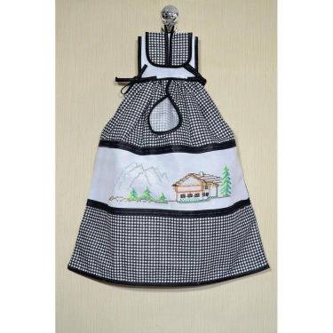 Imagem de Puxa Saco Xadrez Bordado - Casinha