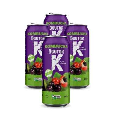 Imagem de Doutor K 4x Kombucha Guaraná e Açaí 350ml Lata Bebida