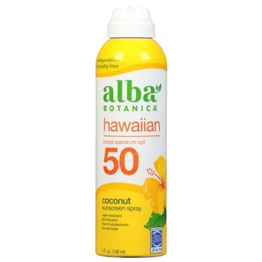 Imagem de (Hawaiian Coconut) - Alba Botanica Hawaiian Clear Spray Sunscreen SPF 50, Coconut, 180ml