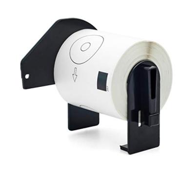 Imagem de Label Orison Etiquetas de filme CD/DVD cortadas compatíveis com DK-1207 branco 2,2" (58,2 mm) com cartucho não recarregável, 1 rolo 100 etiquetas