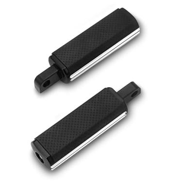 Imagem de Black Defiance pedal de passageiro para harley sportster apoio para os pés XL883 ferro 1200 softail fatboy heritage FLHX FLTR road street glide