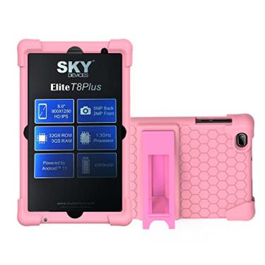 Imagem de Capa para tablet Sky Devices Elite T8 Plus/Elite OctaX Tablet Case Sky Device 8.0, Transwon Kids Case para tablet Sky Elite T8 Plus/Sky Devices Elite OctaX Tablet 8 polegadas/Sky PAD 8 Tablet - Rosa