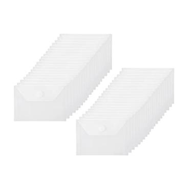 Imagem de YESSART Envelopes de plástico 3x5 com fecho de gancho, suporte de armazenamento para recibos de cupom, pacote com 40
