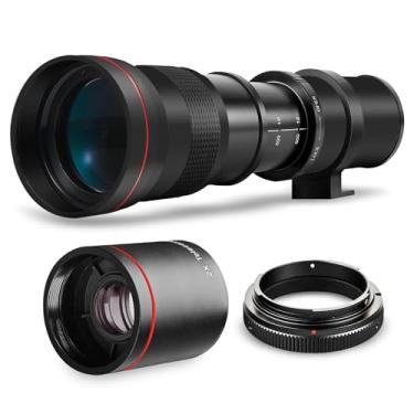 Imagem de Lente teleobjetiva zoom manual 420-1600 mm f/8.3 HD de alta potência para câmeras Canon Digital SLR