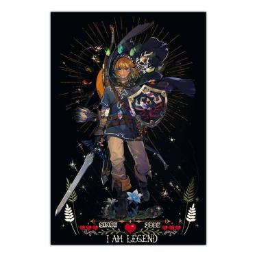 Imagem de Quadro A4 em MDF Link Zelda Since 1986 - Placa