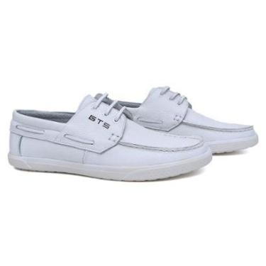 Imagem de Dockside Masculino Em Couro Legitimo Confort - Branco-Masculino