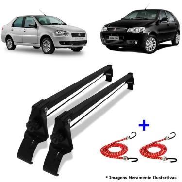 Imagem de Rack teto fiat siena e palio 99 até 2016 + 2 elástico carga