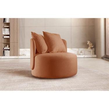 Imagem de Poltrona Redonda Orgânica Moon Laranja