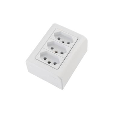 Imagem de Tramontina Caixa c/ 3 tomadas 2P+T 20A 250V 57304028